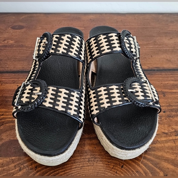 Brioso Shoes - BRIOSO OrthoLite Black & Tan Platform Sandals Women's Size 9.5 NWOB